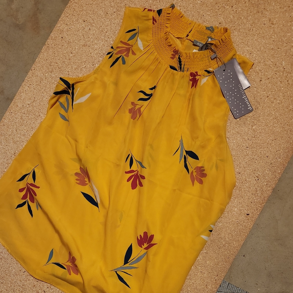 Yellow tank blouse